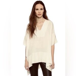 Vince Silk Ivory V-Neck Poncho Top XS/S